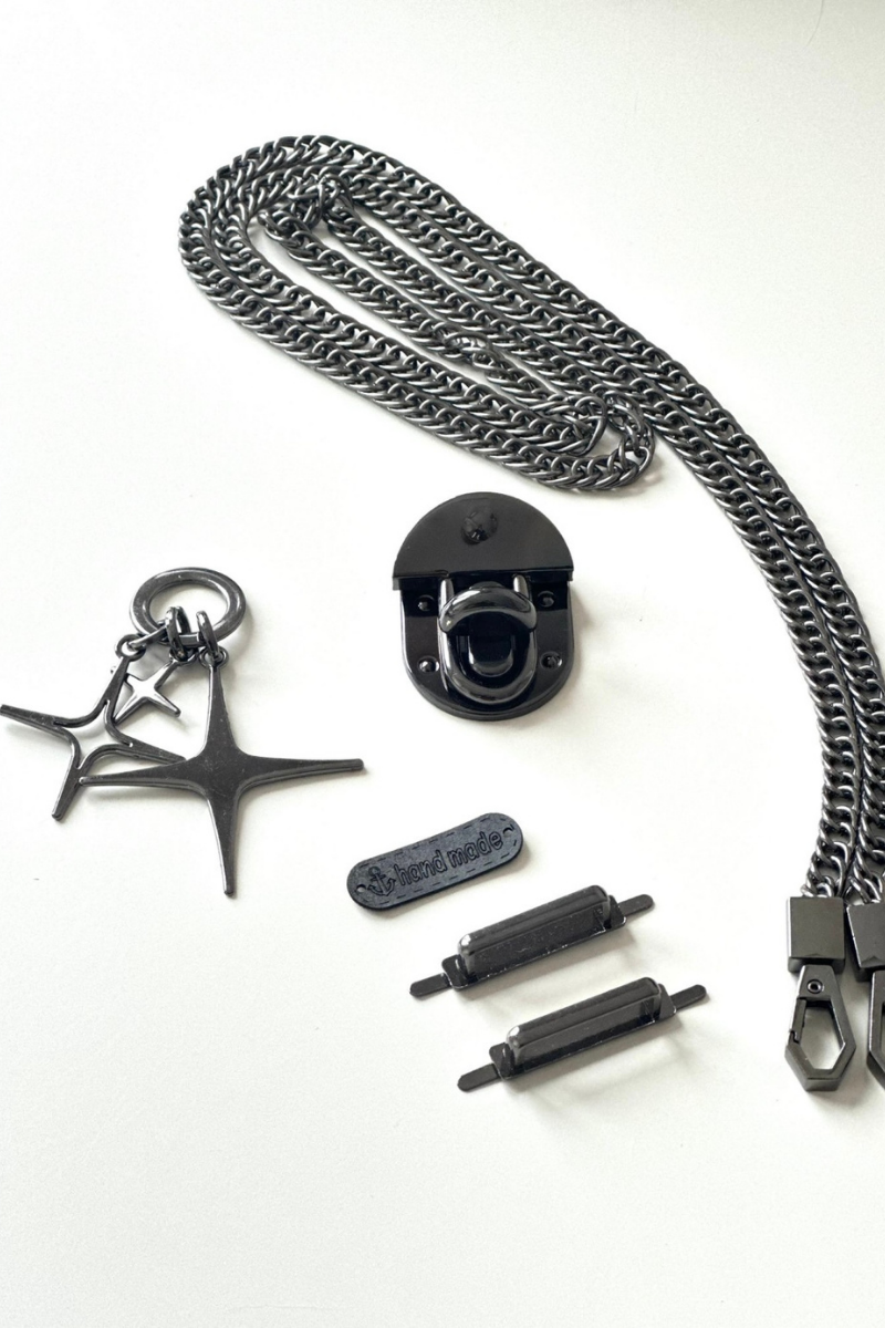 Metal Antrasit Zincir Set