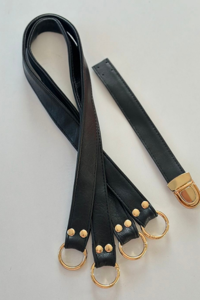 Yaylı Halkalı Askı Kapak Set siyah