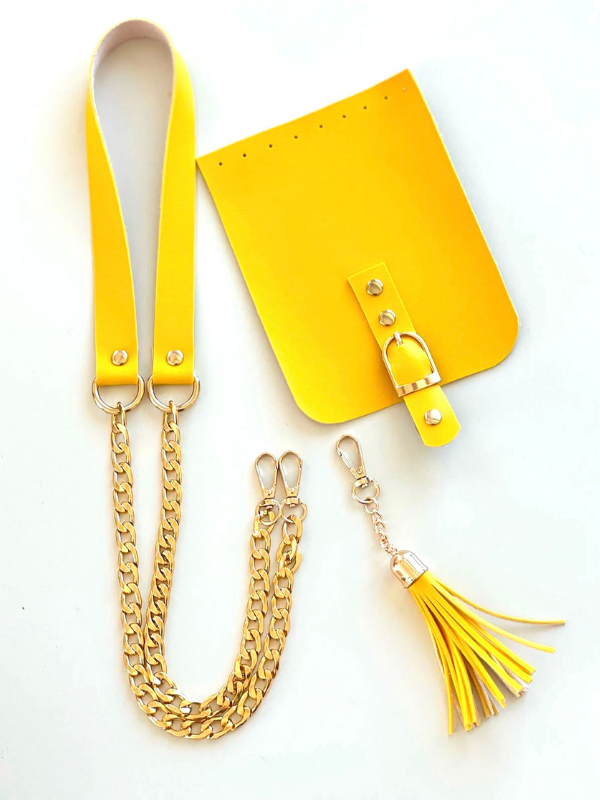 Deri Zincirli Askı Püskül Set