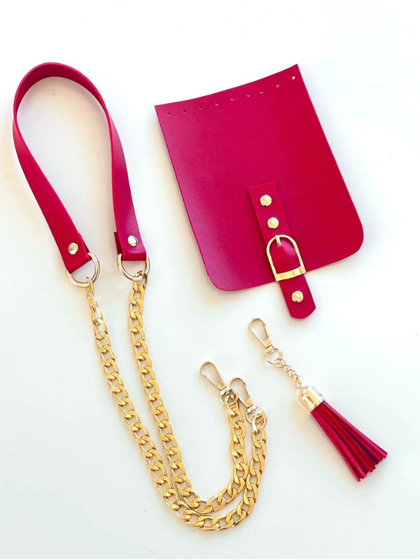 Deri Zincirli Askı Püskül Set