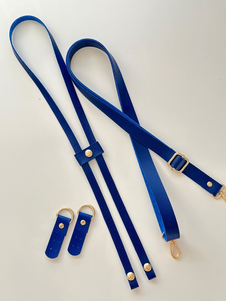 Askı Büzgü Set saks mavisi