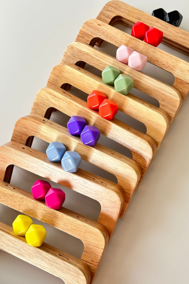 Renkli Topuzlu Ahşap Burslar