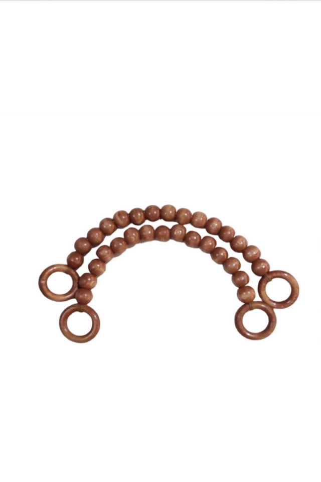 Ahşap Boncuk Kulp (Taba)