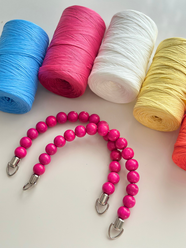 Ahşap Boncuk Çanta Kulpu