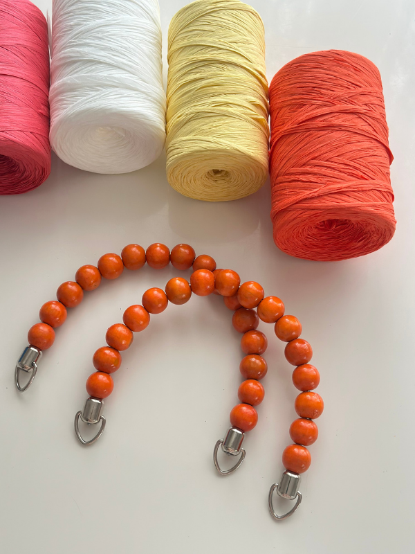 Ahşap Boncuk Çanta Kulpu