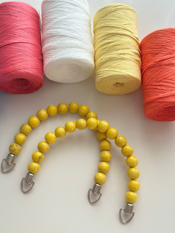 Ahşap Boncuk Çanta Kulpu