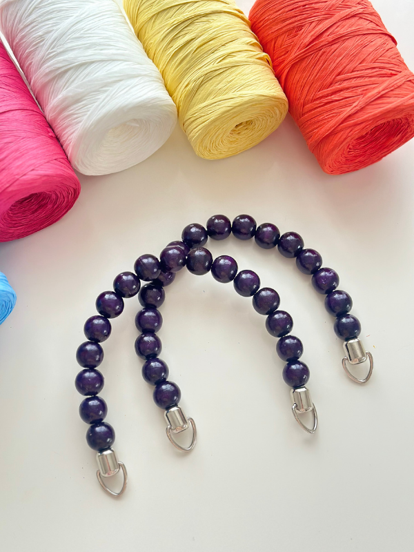 Ahşap Boncuk Çanta Kulpu