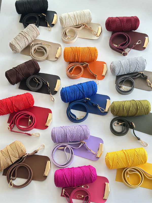 Makrome İpli Askı Kapak Set