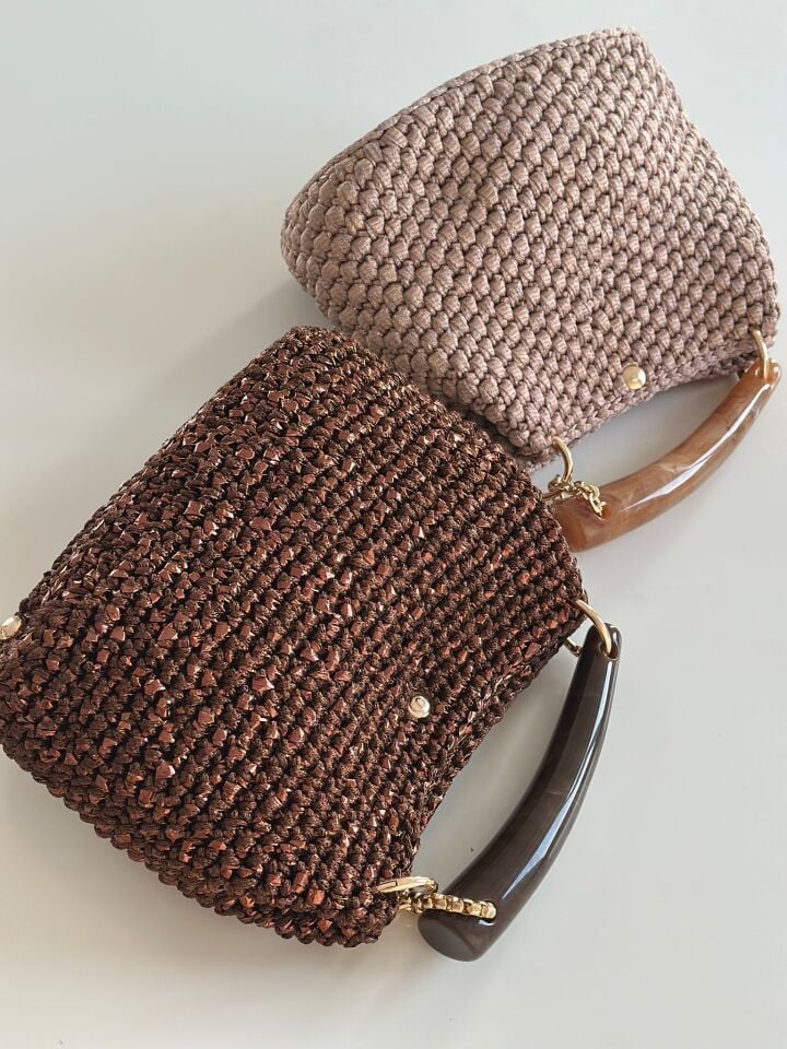 Fil Dişi Akrilik Çanta Kulpu