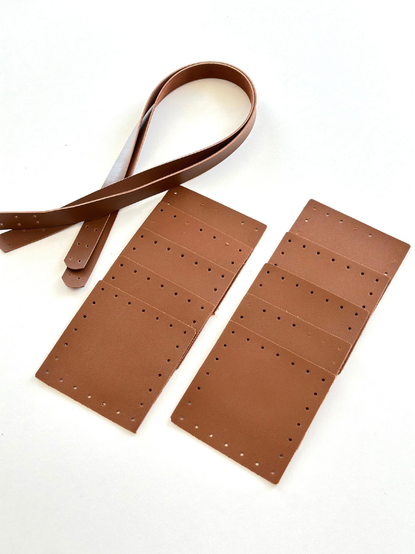 Kare Parçalı Deri Set