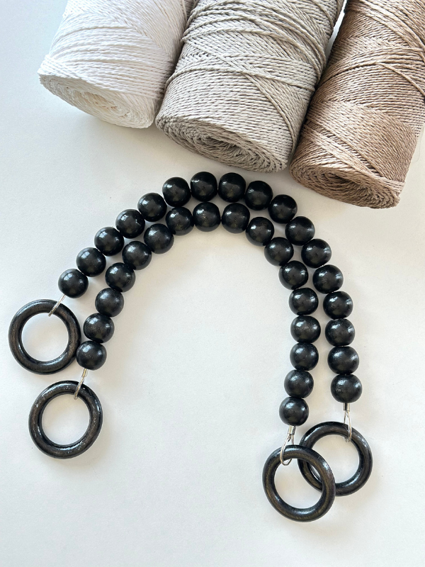 Ahşap Boncuklu Çanta Kulpu