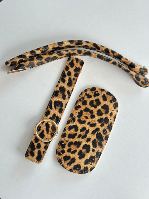 Leopar çanta set