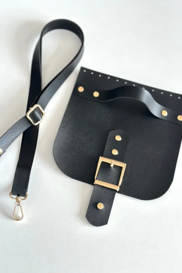 20 Cm Kulplu Model Çanta Askı Kapak Set siyah