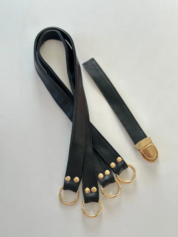 Yaylı Halkalı Askı Kapak Set siyah
